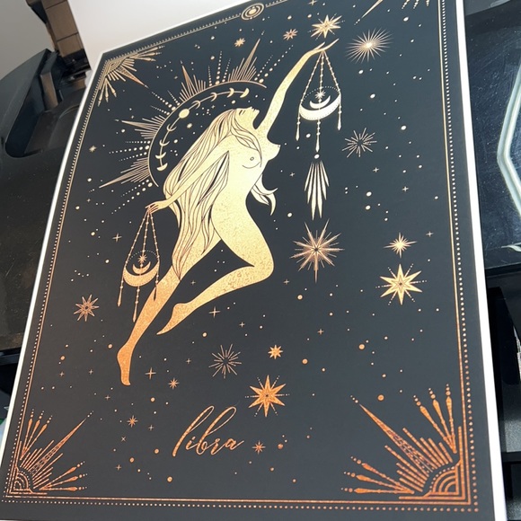 Libra Wall Art Celestial Zodiac Horoscope Illustration Print Poster Unframed - Picture 16 of 17